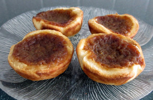 Butter tarts on plate
