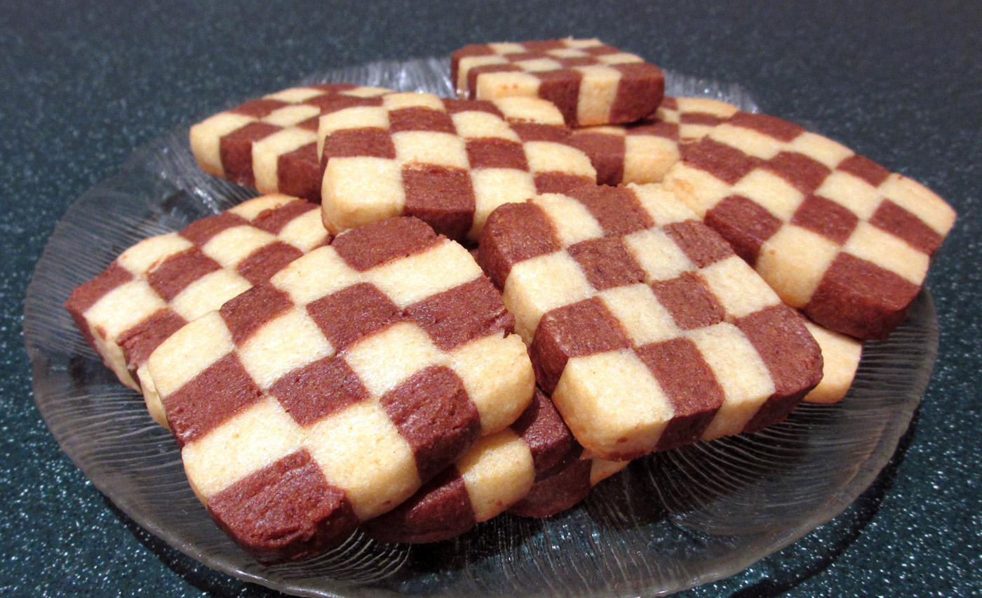 Plate of Checkerboard Cookies